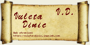 Vuleta Dinić vizit kartica